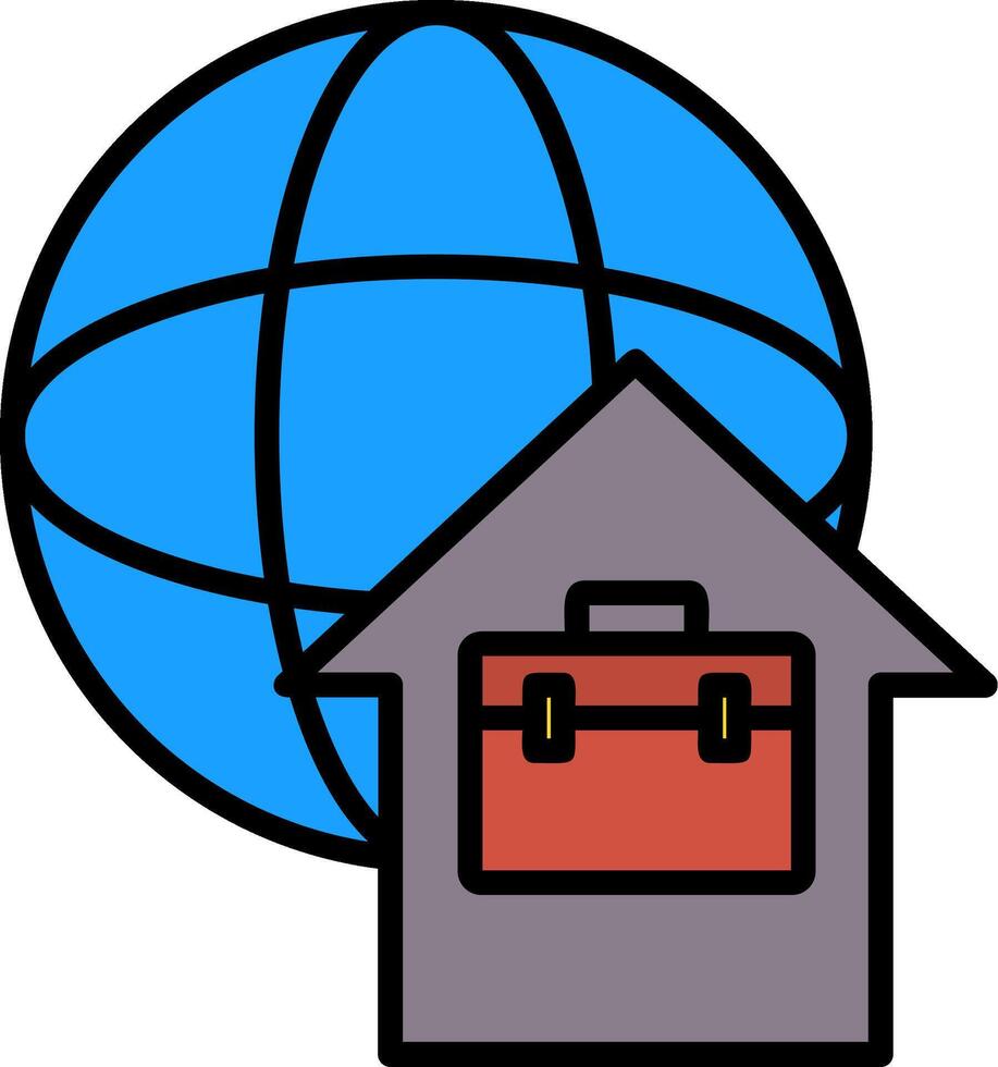 Remote Working Icon Design Symbol vector