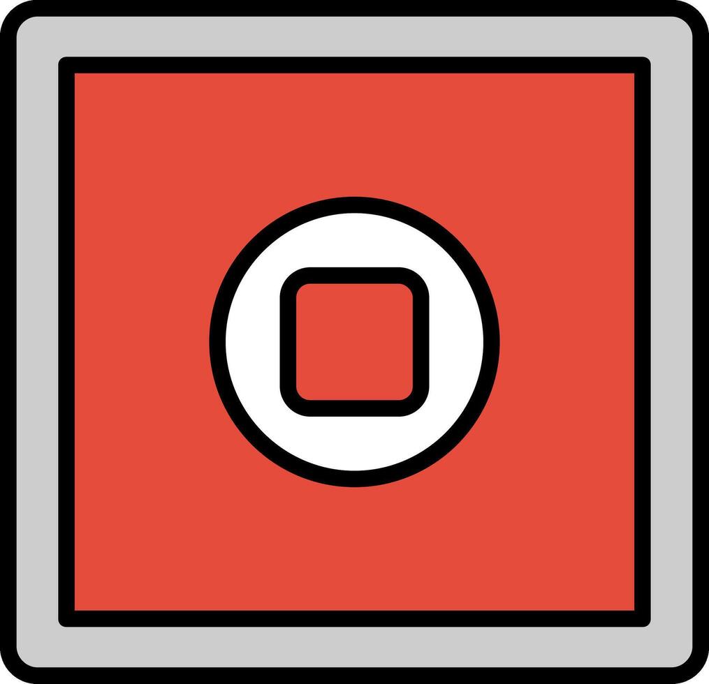 Stop Button Icon Design Symbol vector