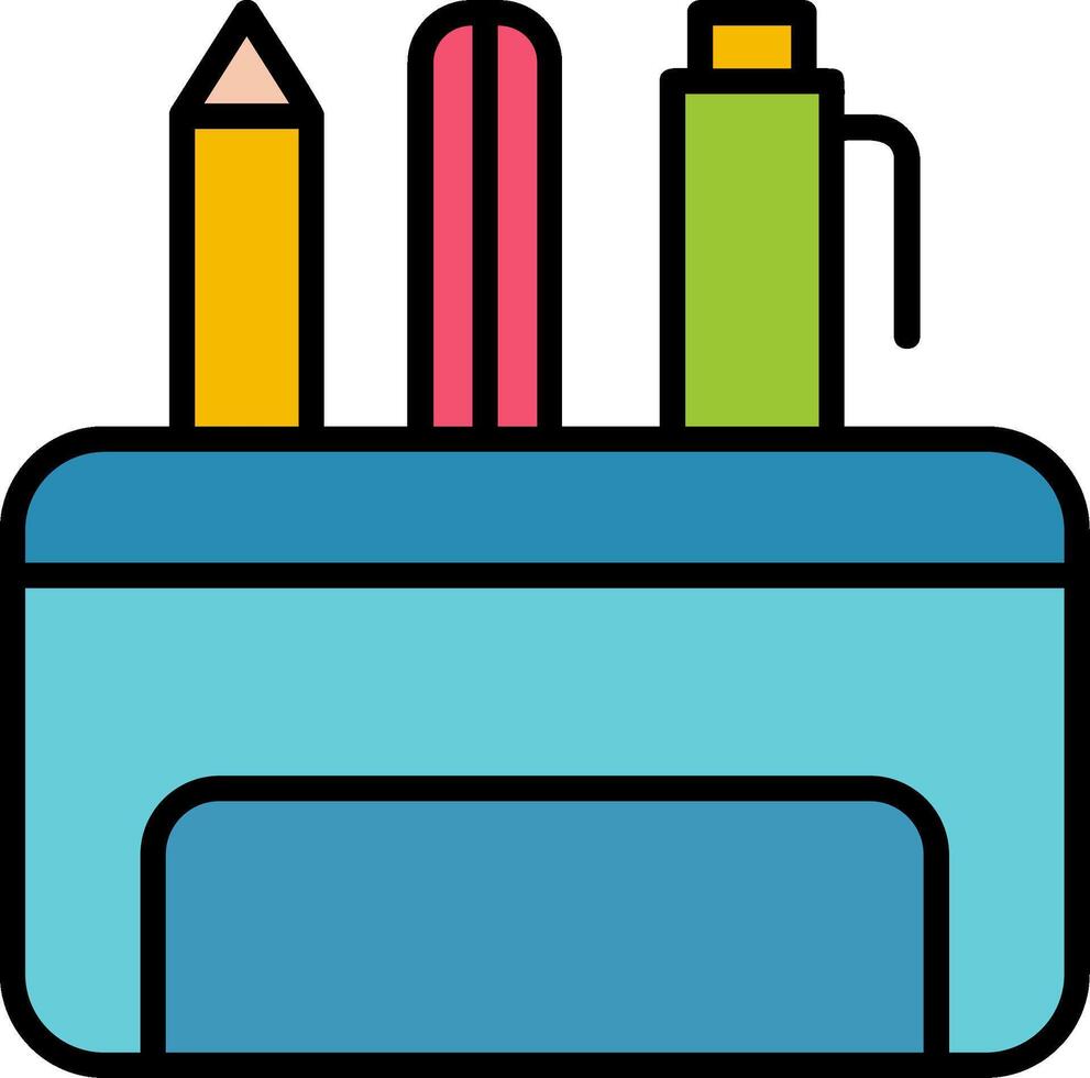 Pencil Case Icon Design Symbol vector