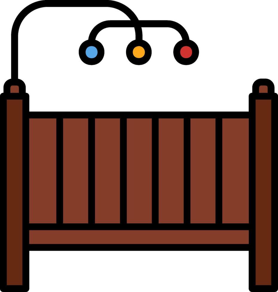 Baby Crib Icon Design Symbol vector