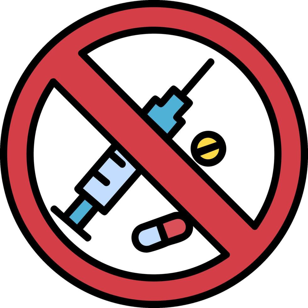 No Drugs Icon Design Symbol vector