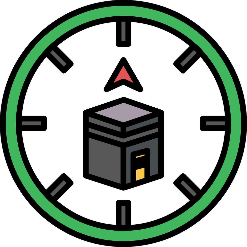 Qibla Icon Design Symbol vector