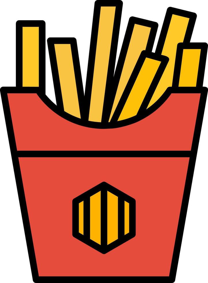 Fries Icon Design Symbol vector