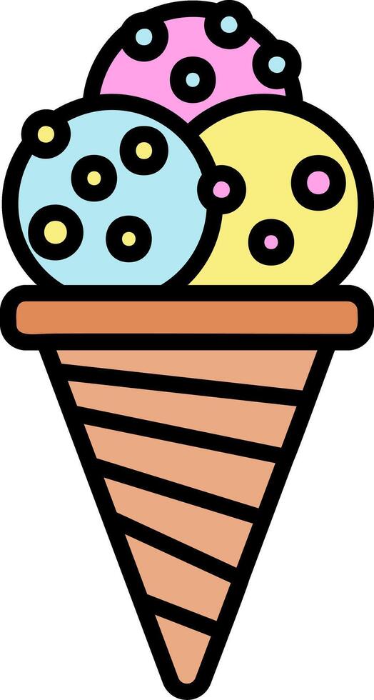 Ice Cream Cone Icon Design Symbol vector