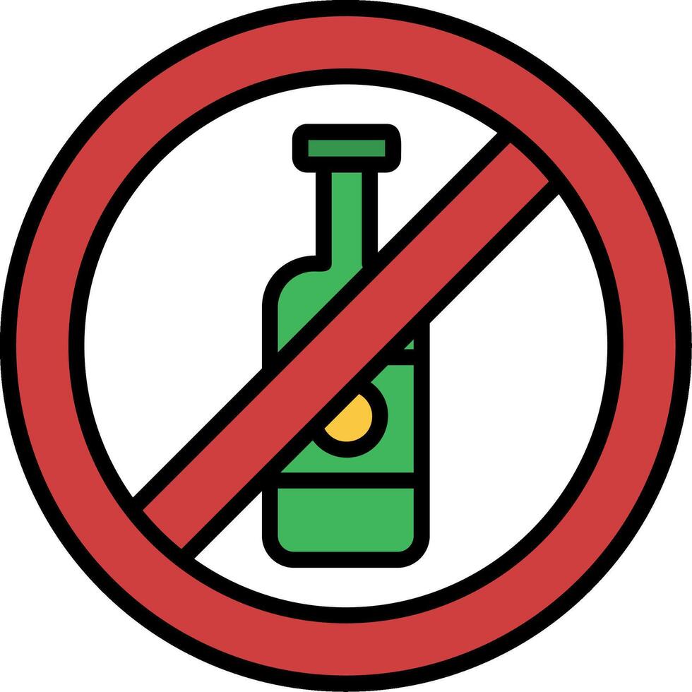 No Alcohol Icon Design Symbol vector