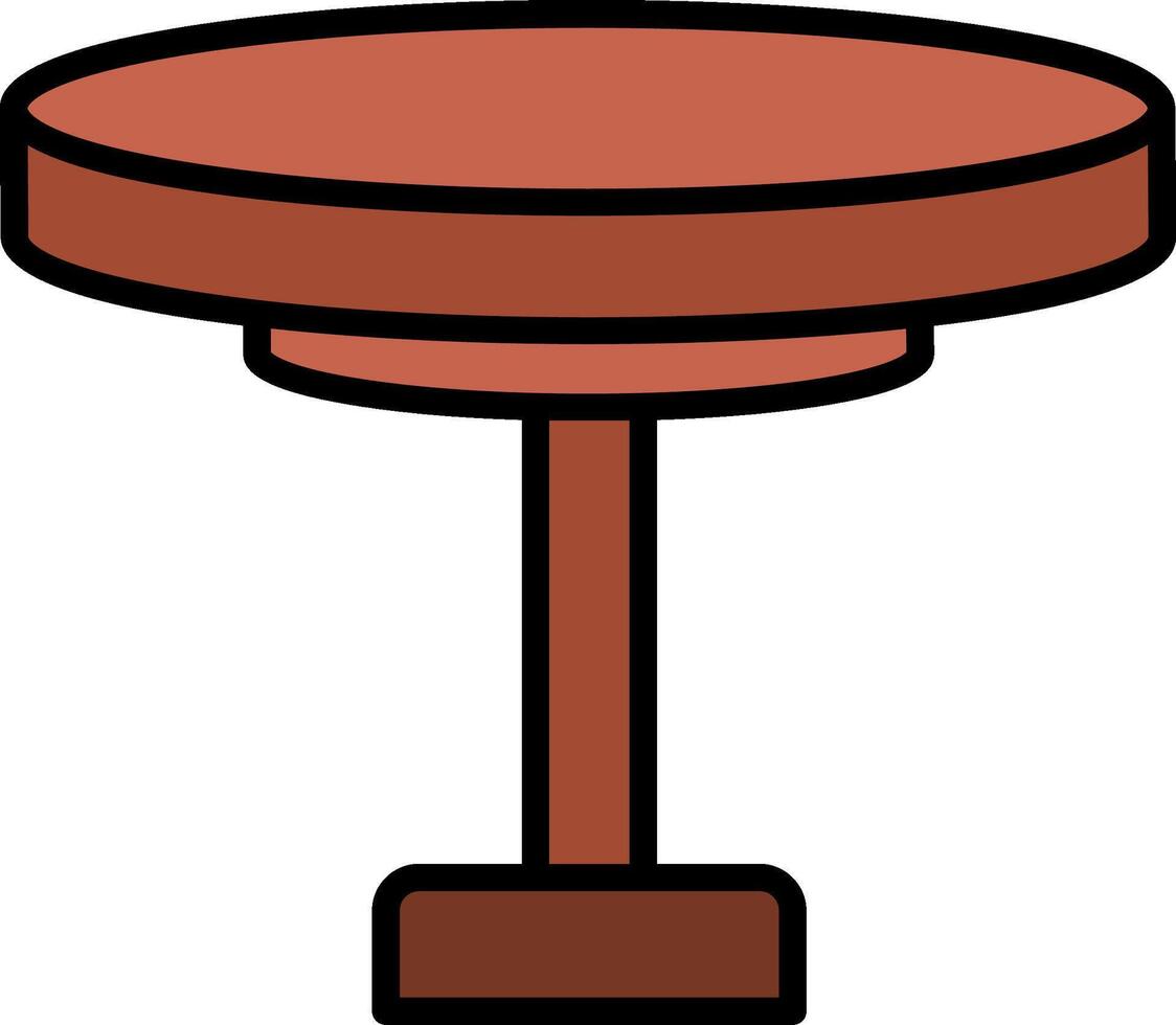 Round Table Icon Design Symbol vector