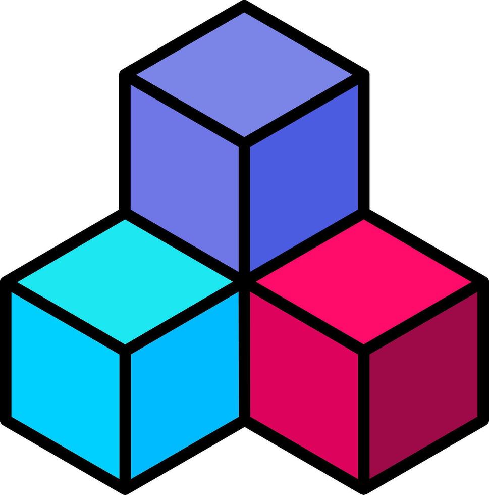Cubes Icon Design Symbol vector