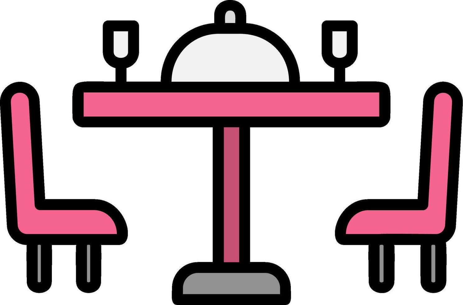 Dining Table Icon Design Symbol vector