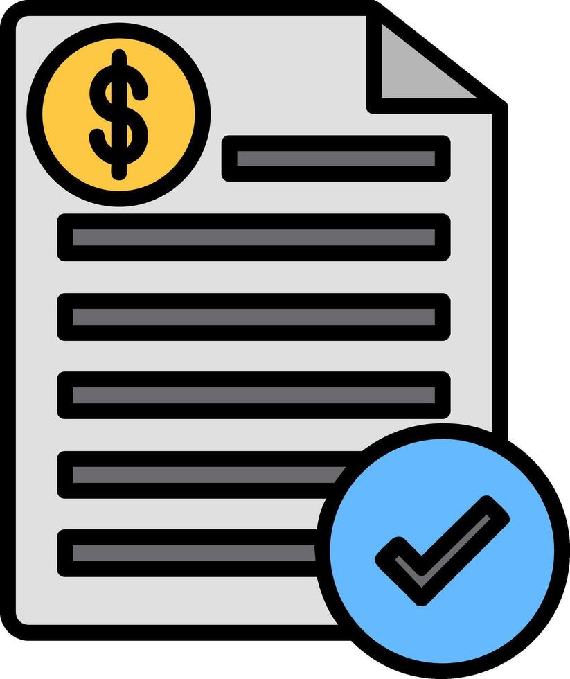 Bill Icon Design Symbol vector