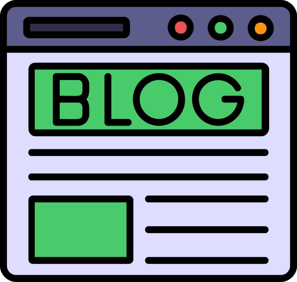 Blog Icon Design Symbol vector
