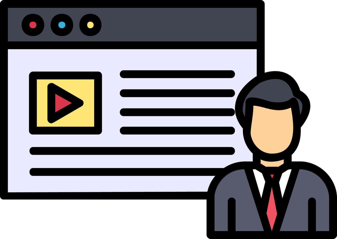 Content Creator Icon Design Symbol vector