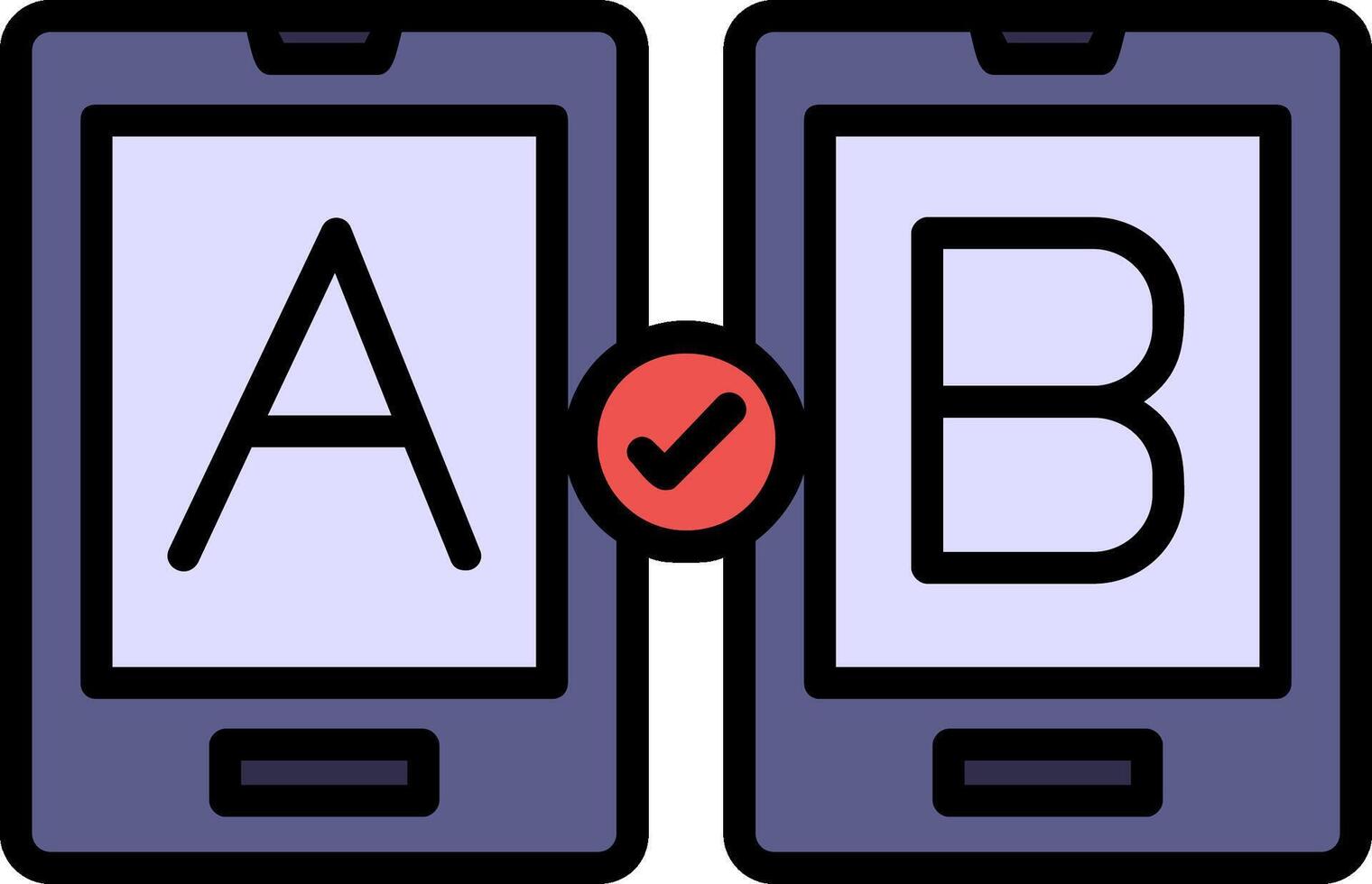 Ab Testing Icon Design Symbol vector