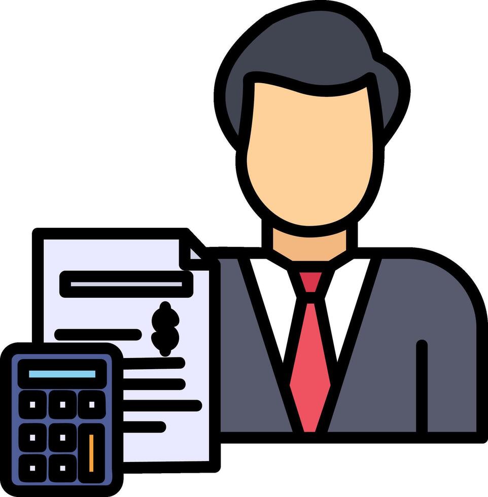 Accountant Icon Design Symbol vector