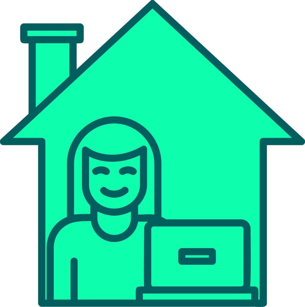 Work From Home Icon Design Symbol vector