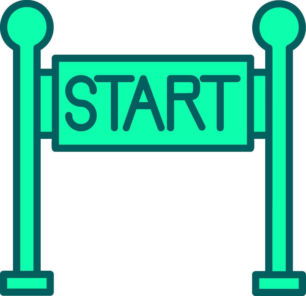 Start Line Icon Design Symbol vector