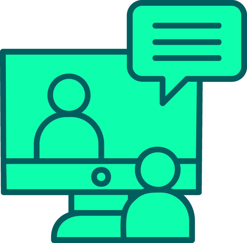 Online Interview Icon Design Symbol vector