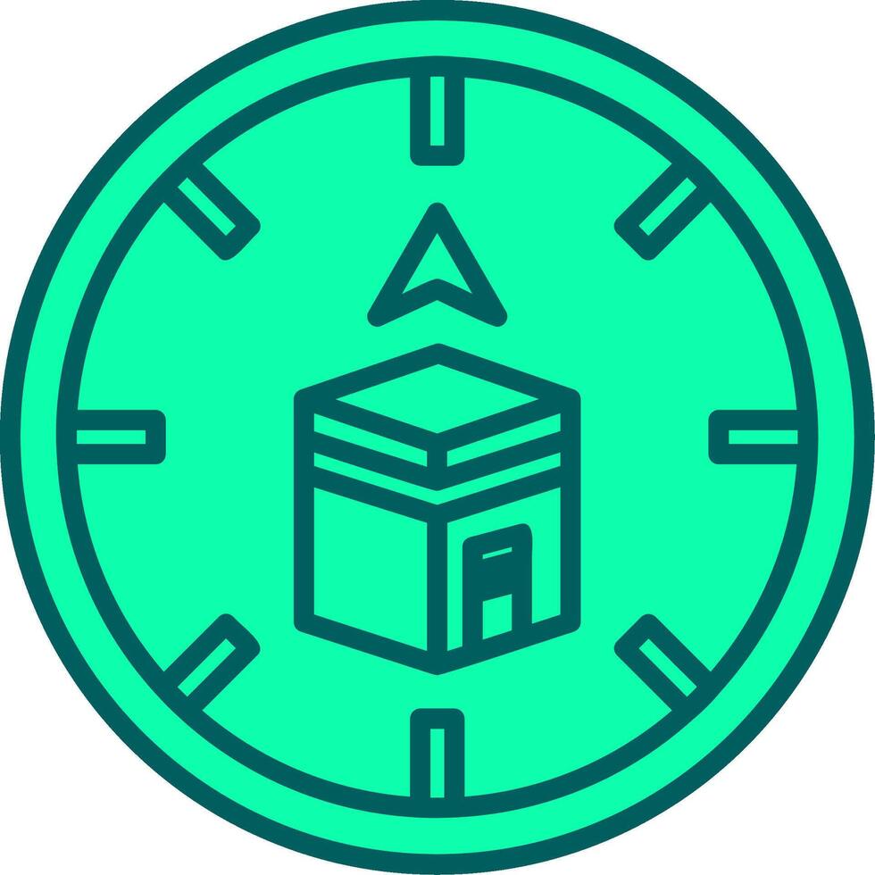 Qibla Icon Design Symbol vector