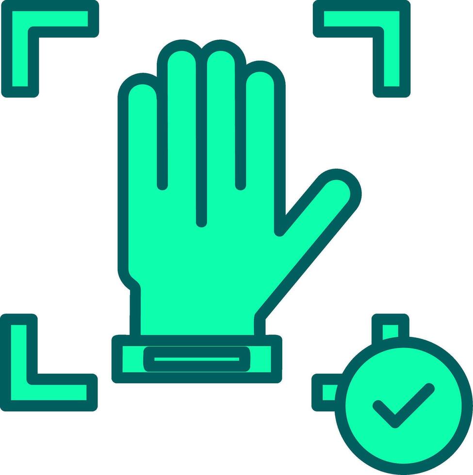 Hand Recognition Icon Design Symbol vector