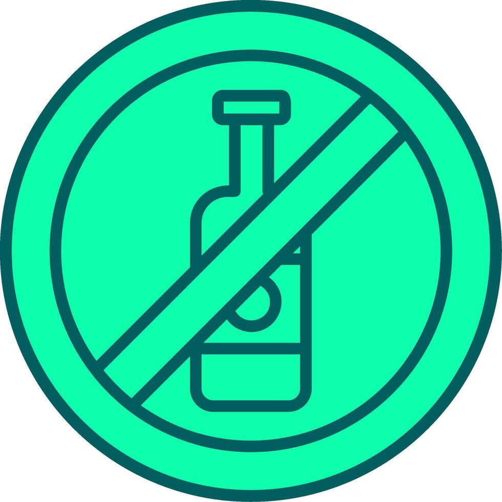 No Alcohol Icon Design Symbol vector