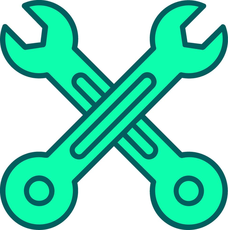 Cross Wrench Icon Design Symbol vector