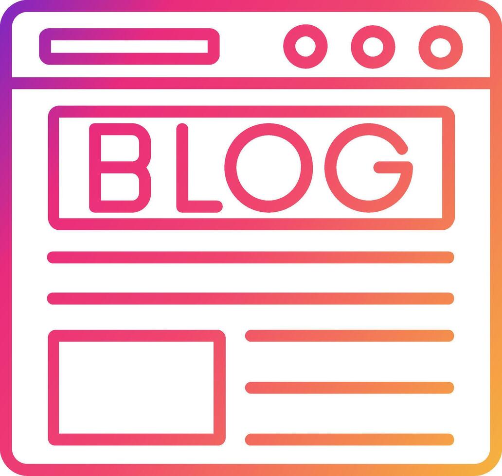 Blog Icon Design Symbol vector