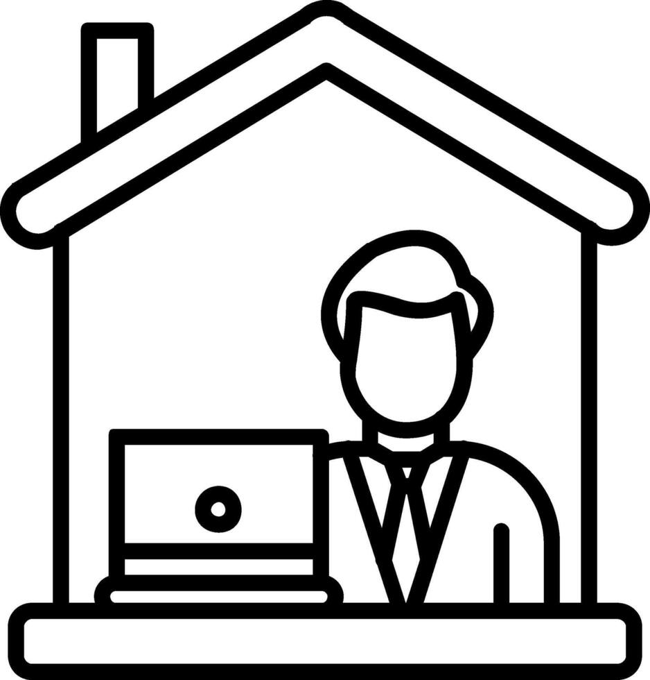Work From Home Icon Design Symbol vector