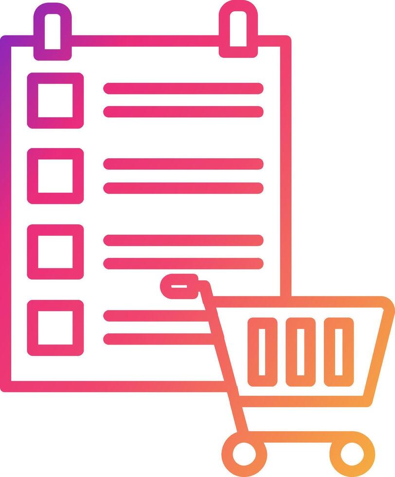 Shopping List Icon Design Symbol vector