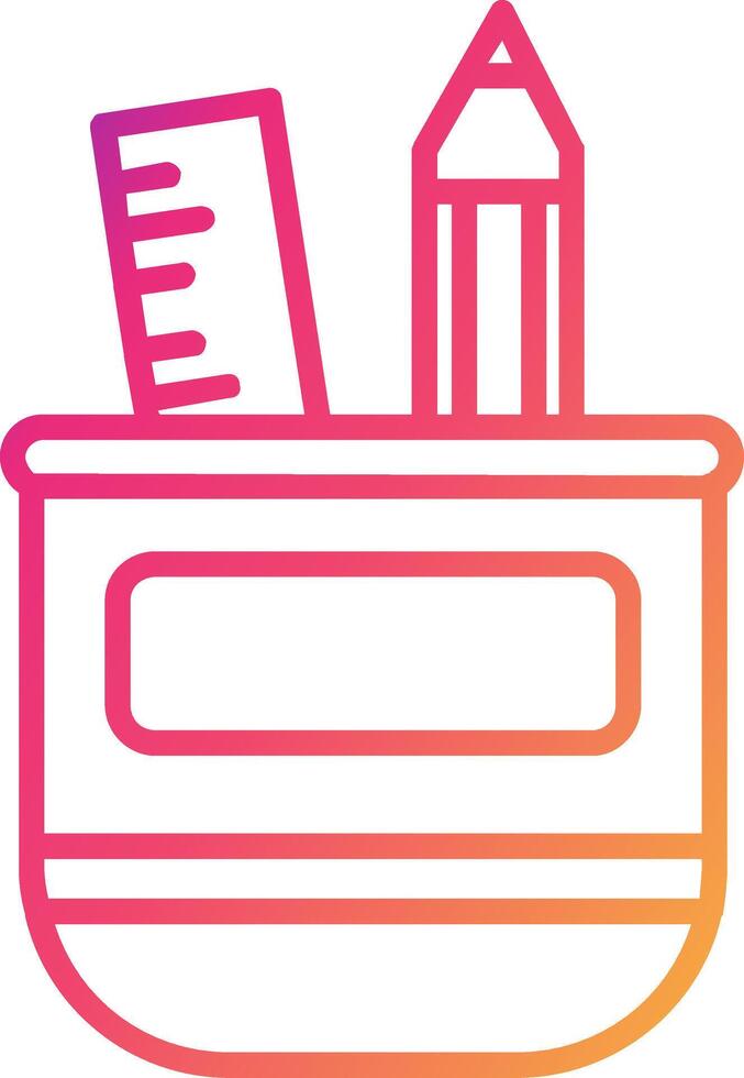 Pencil Case Icon Design Symbol vector