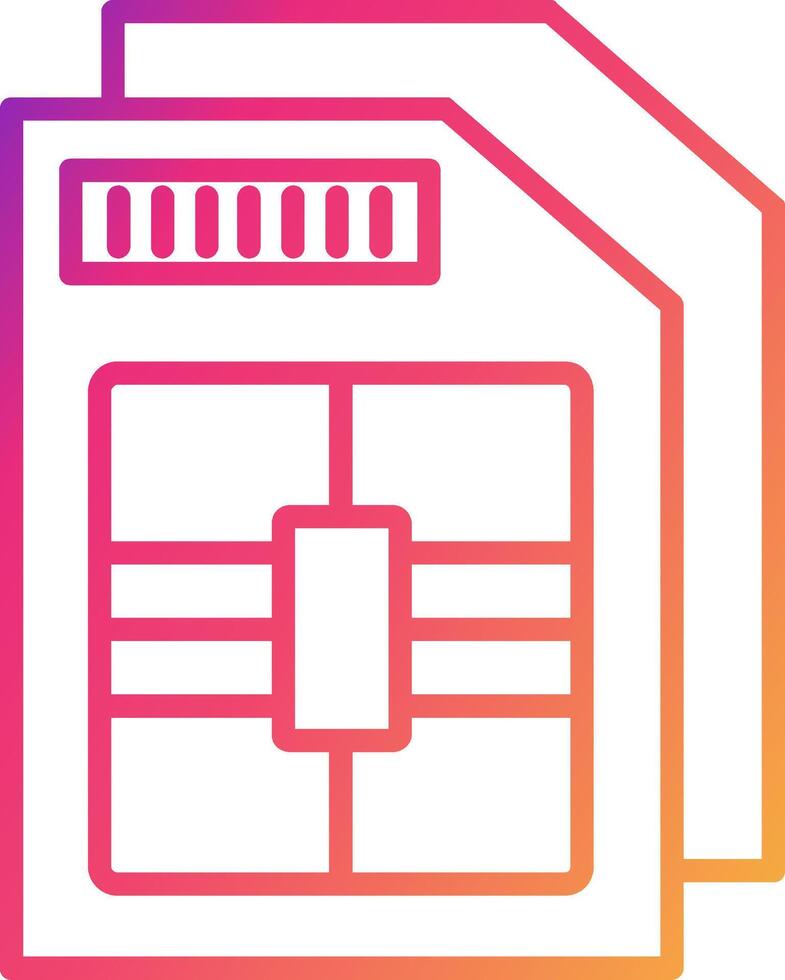 Sim Card Icon Design Symbol vector