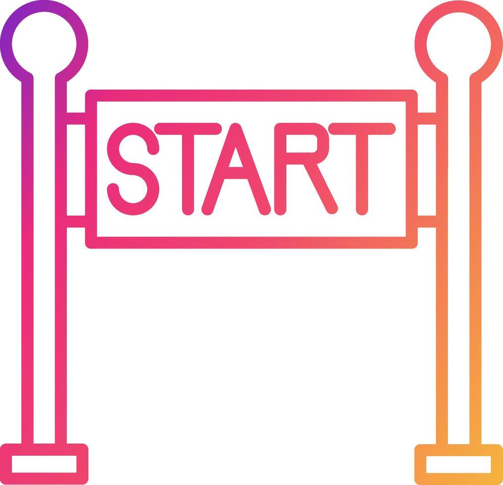 Start Line Icon Design Symbol vector
