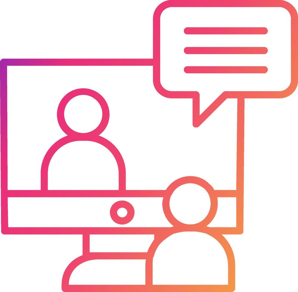 Online Interview Icon Design Symbol vector