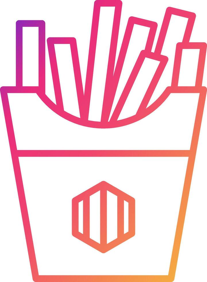 Fries Icon Design Symbol vector