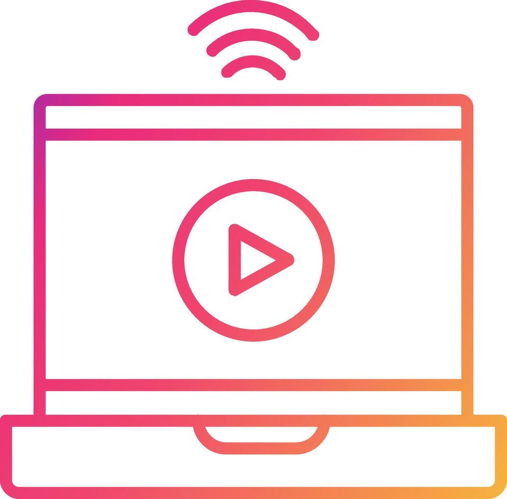 Online Streaming Icon Design Symbol vector
