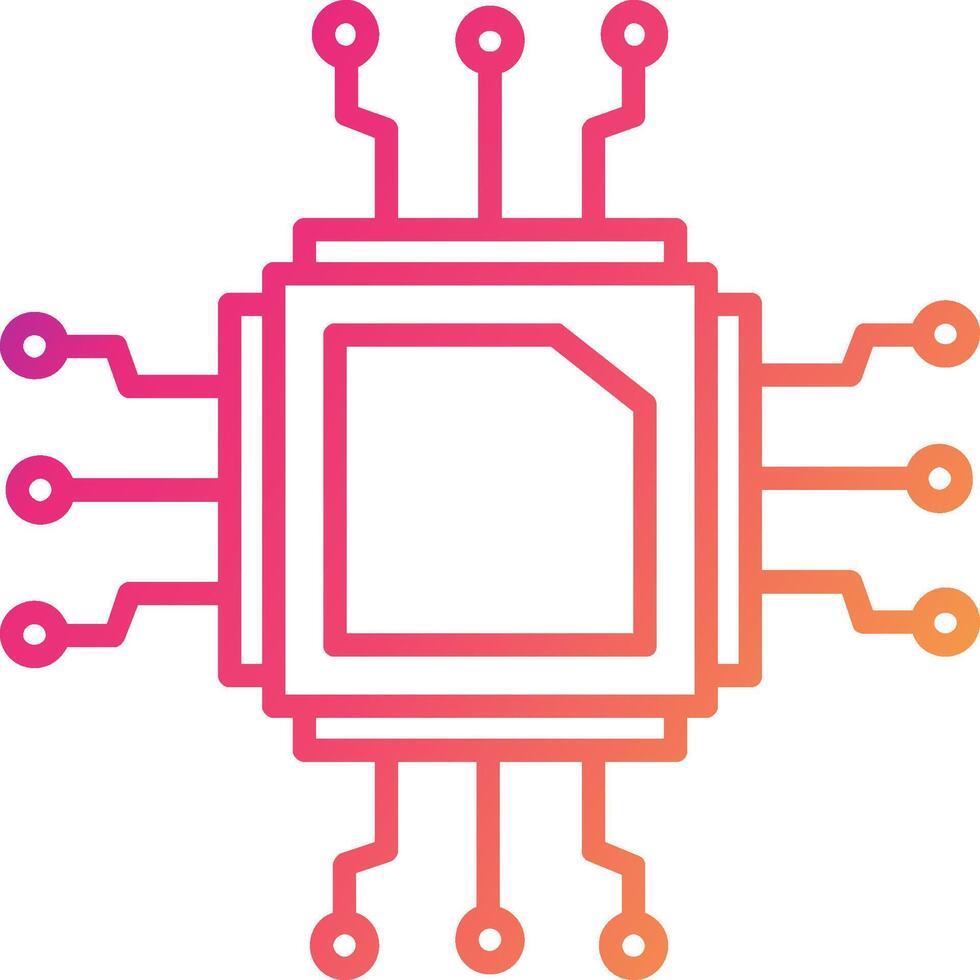 Cpu Icon Design Symbol vector