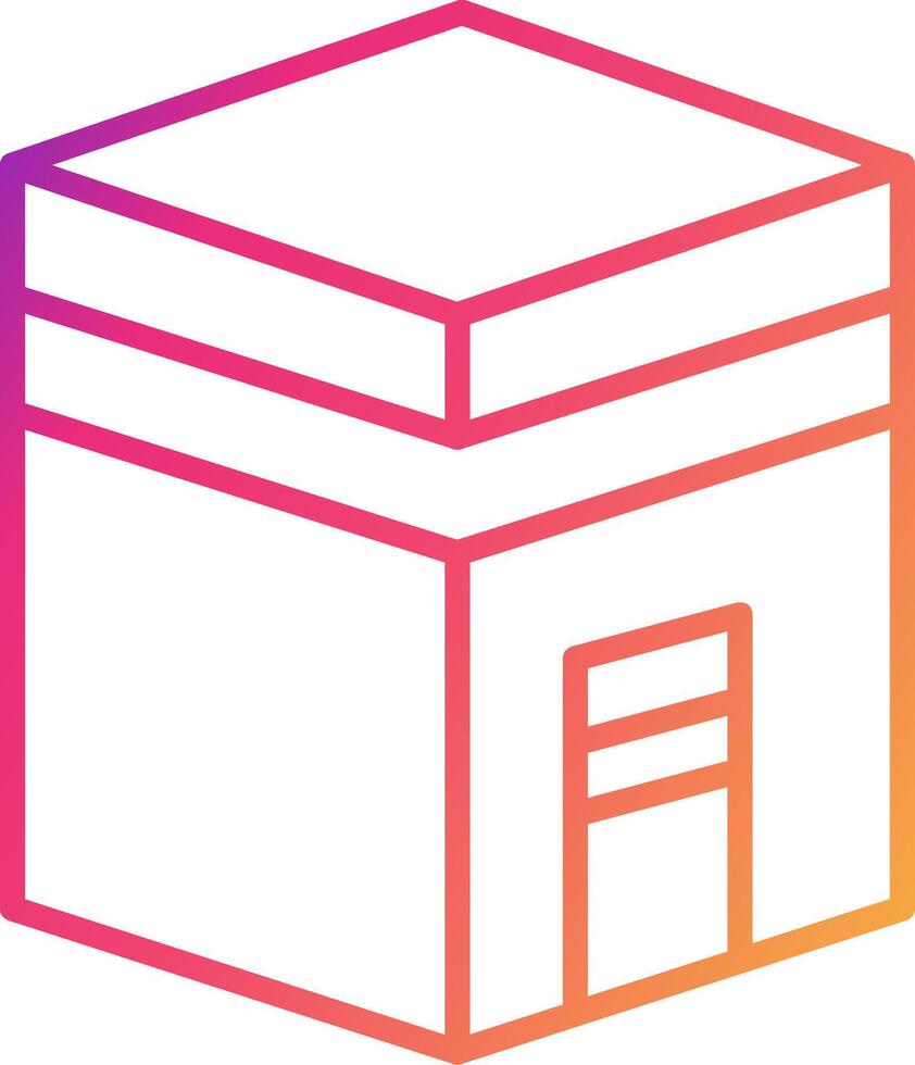 Kaaba Icon Design Symbol vector