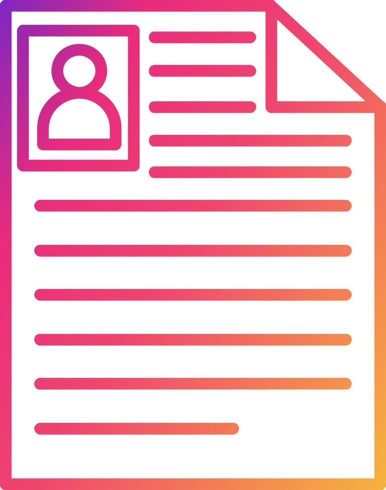 Curriculum Vitae Icon Design Symbol vector