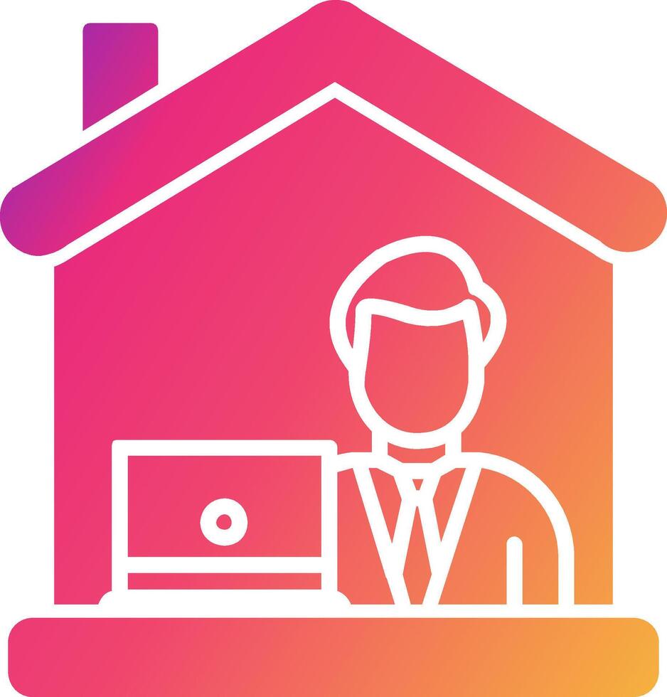 Work From Home Icon Design Symbol vector