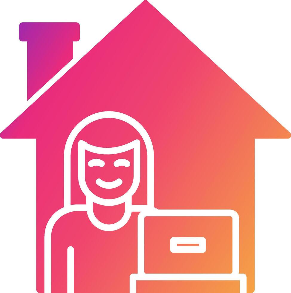 Work From Home Icon Design Symbol vector