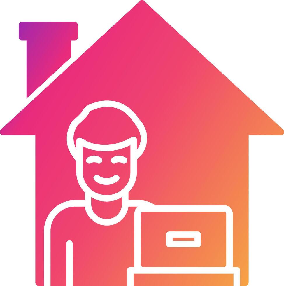 Work From Home Icon Design Symbol vector