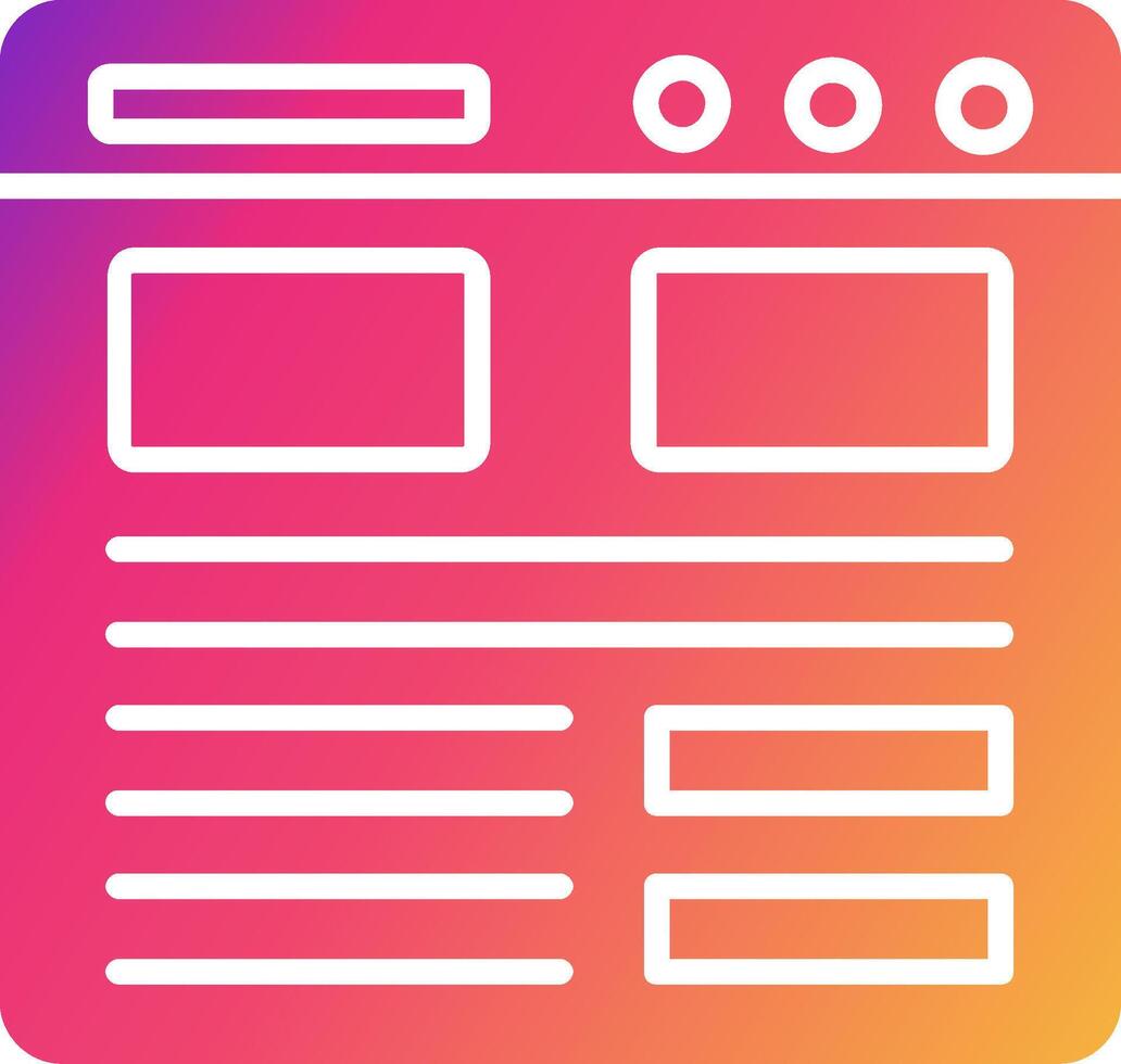 Landing Page Icon Design Symbol vector