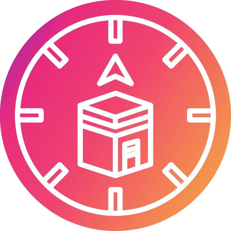 Qibla Icon Design Symbol vector