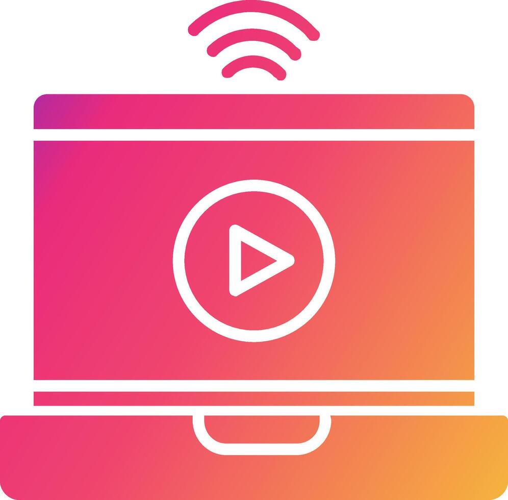 Online Streaming Icon Design Symbol vector