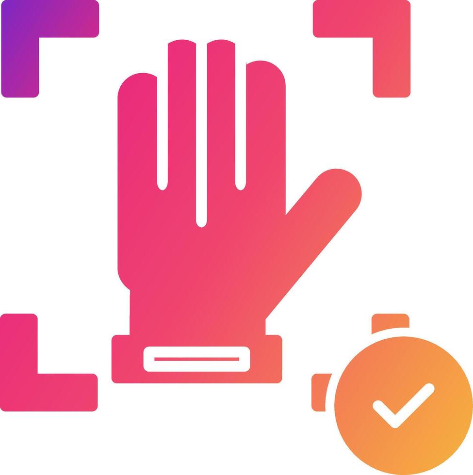 Hand Recognition Icon Design Symbol vector