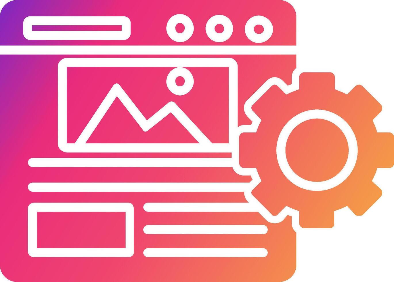 Content Management System Icon Design Symbol vector
