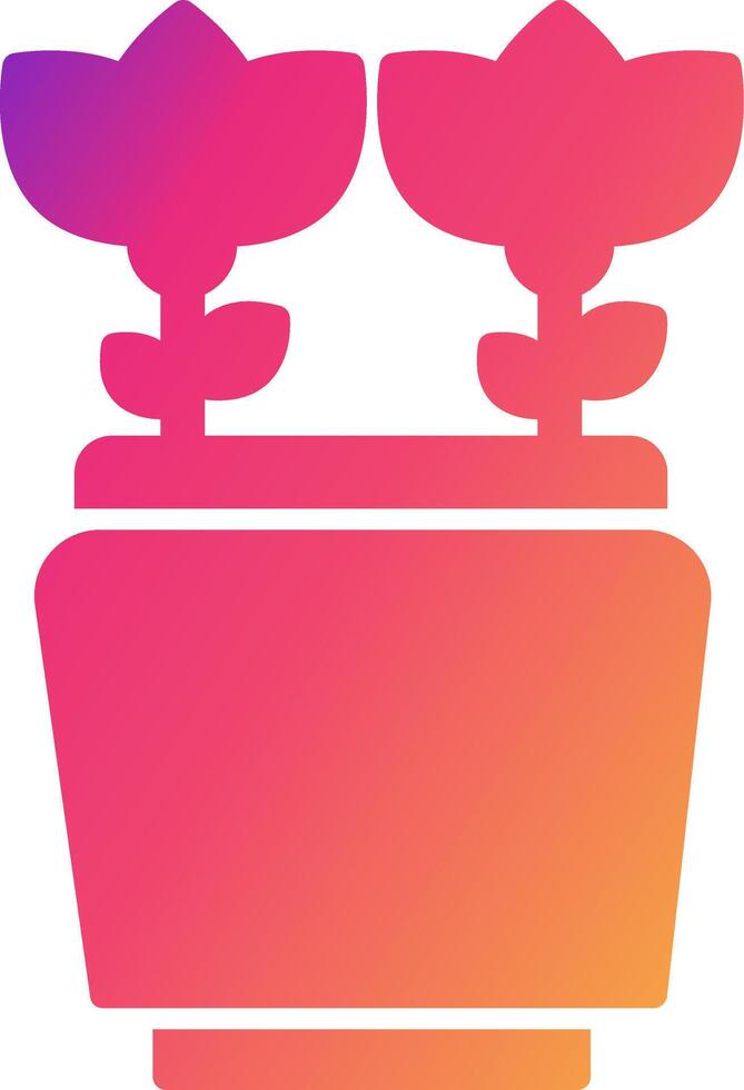 Flower Pot Icon Design Symbol vector
