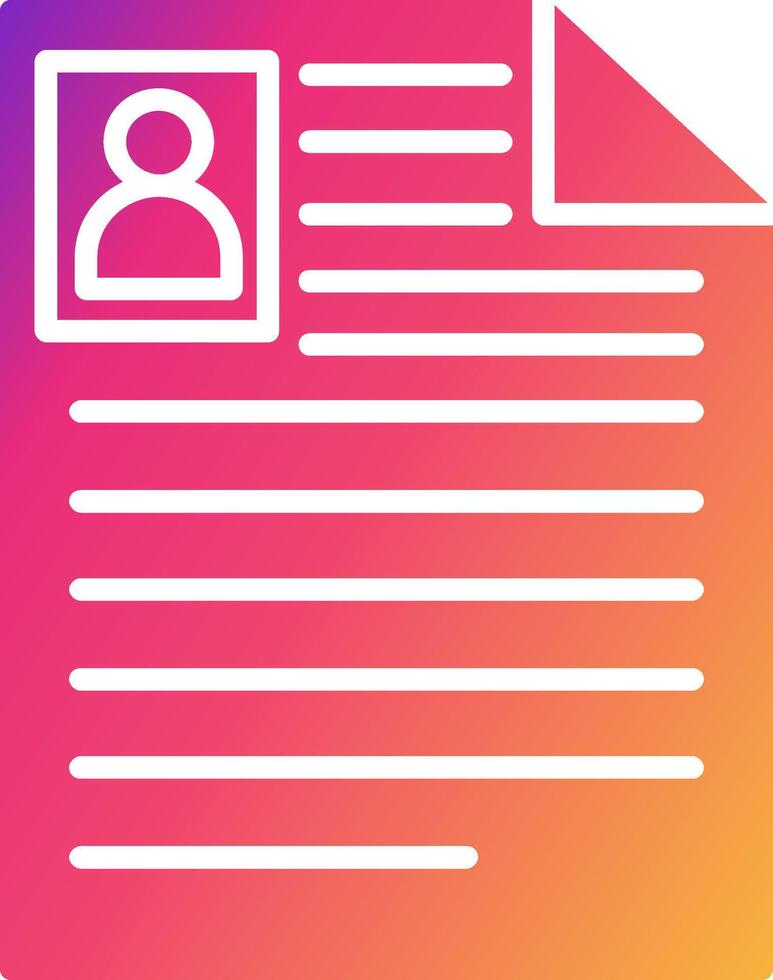 Curriculum Vitae Icon Design Symbol vector