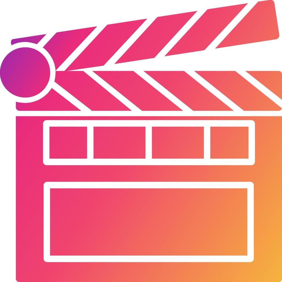 Clapperboard Icon Design Symbol vector