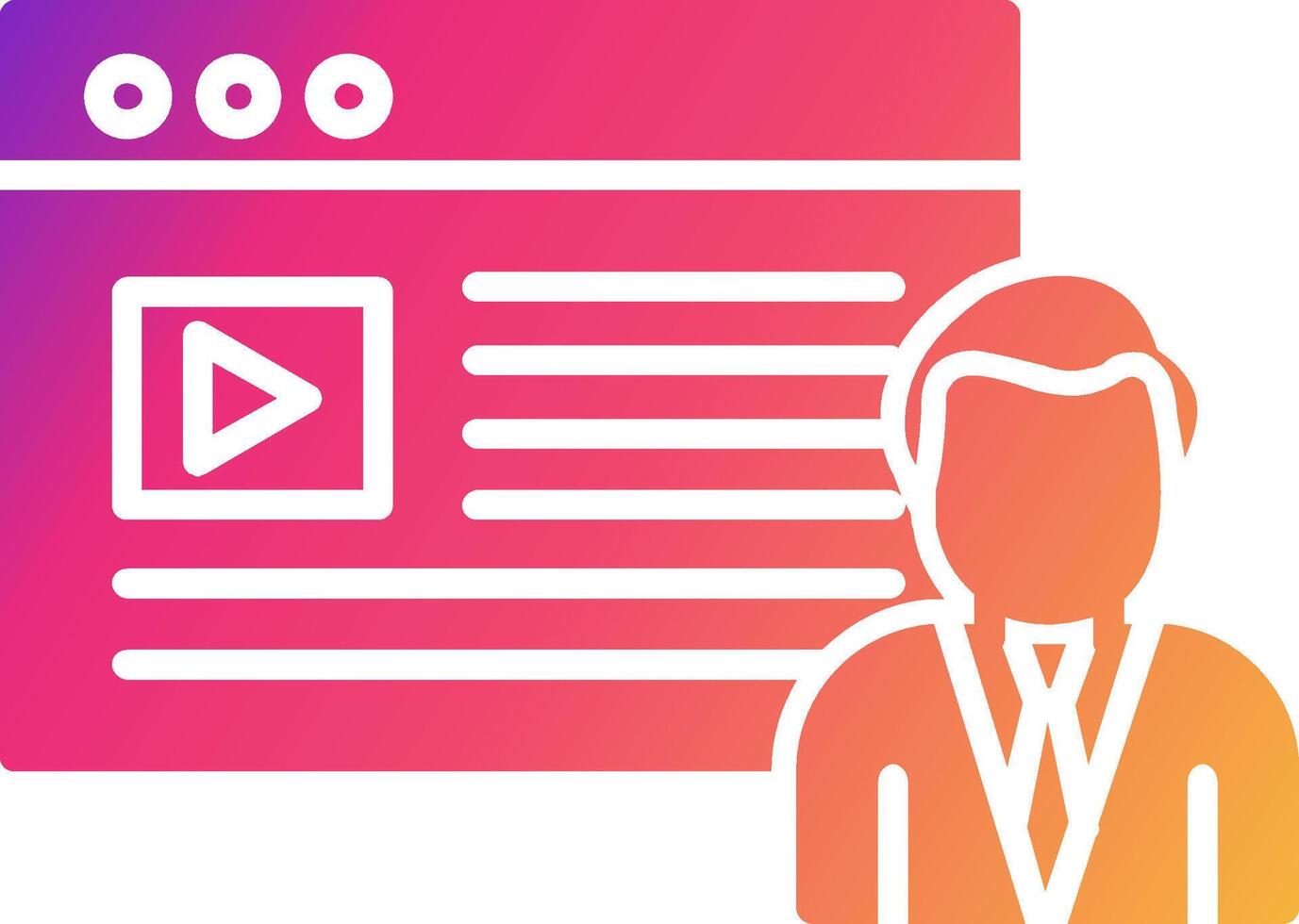 Content Creator Icon Design Symbol vector