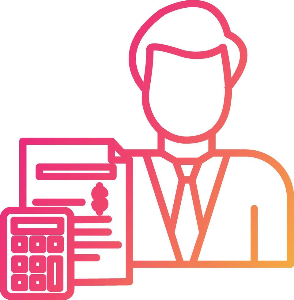 Accountant Icon Design Symbol vector