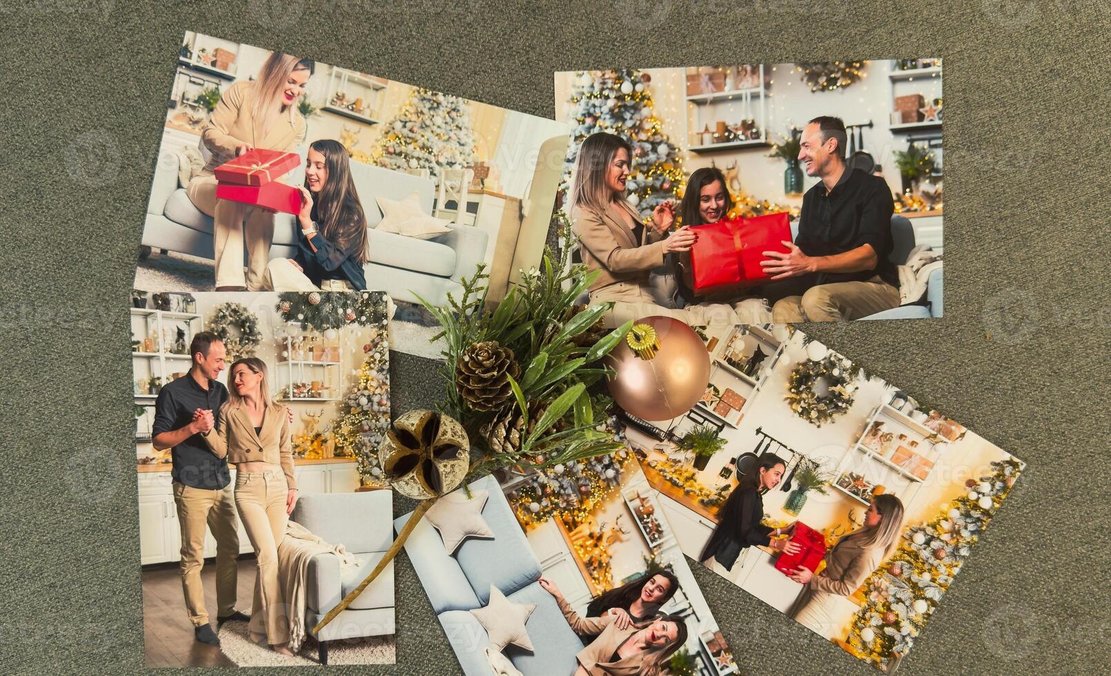 family photo album on Christmas